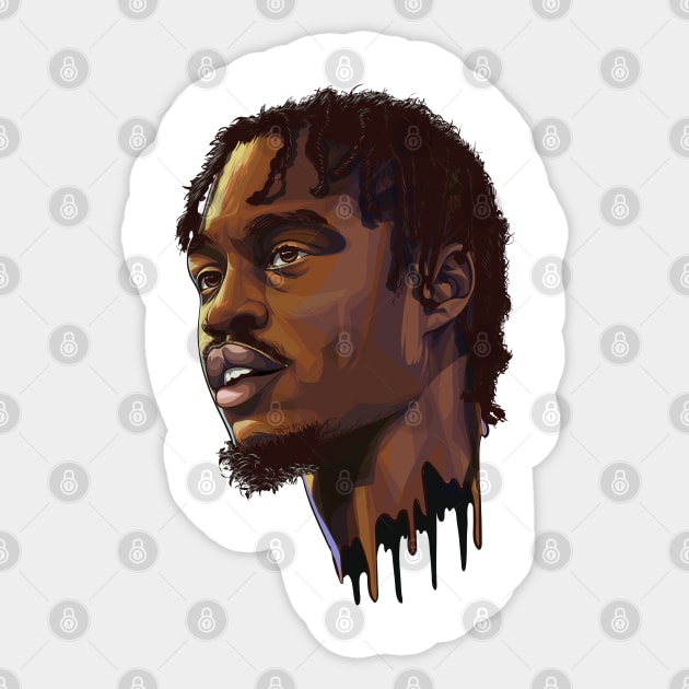 Lil Tjay art Design T-shirt Sticker by Carlart1 🎨